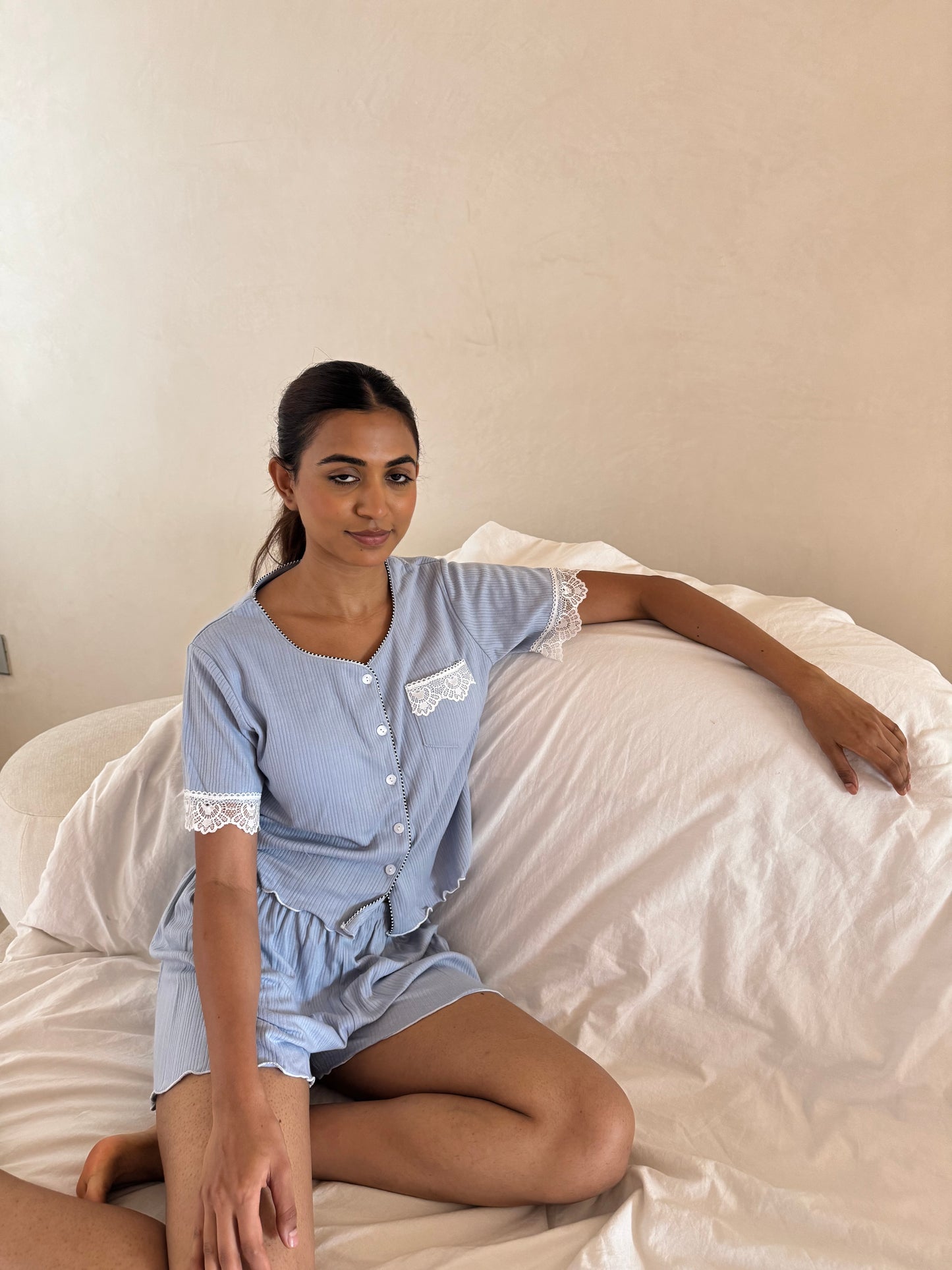 Lumi Padded 3-Piece Sleepwear (Top, Shorts & Pants)