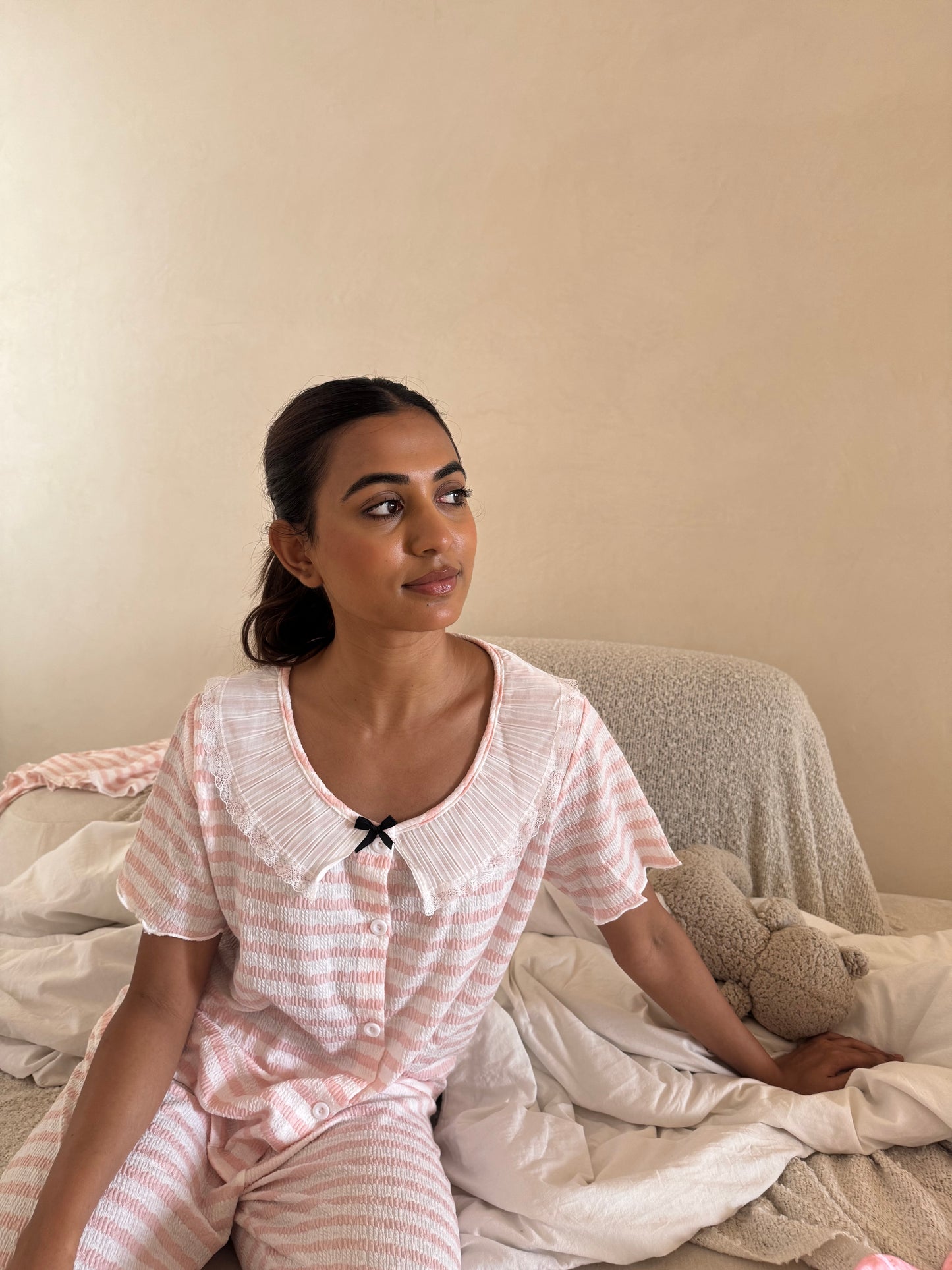Kiara 3-Piece Sleepwear (Top, Shorts & Pants)