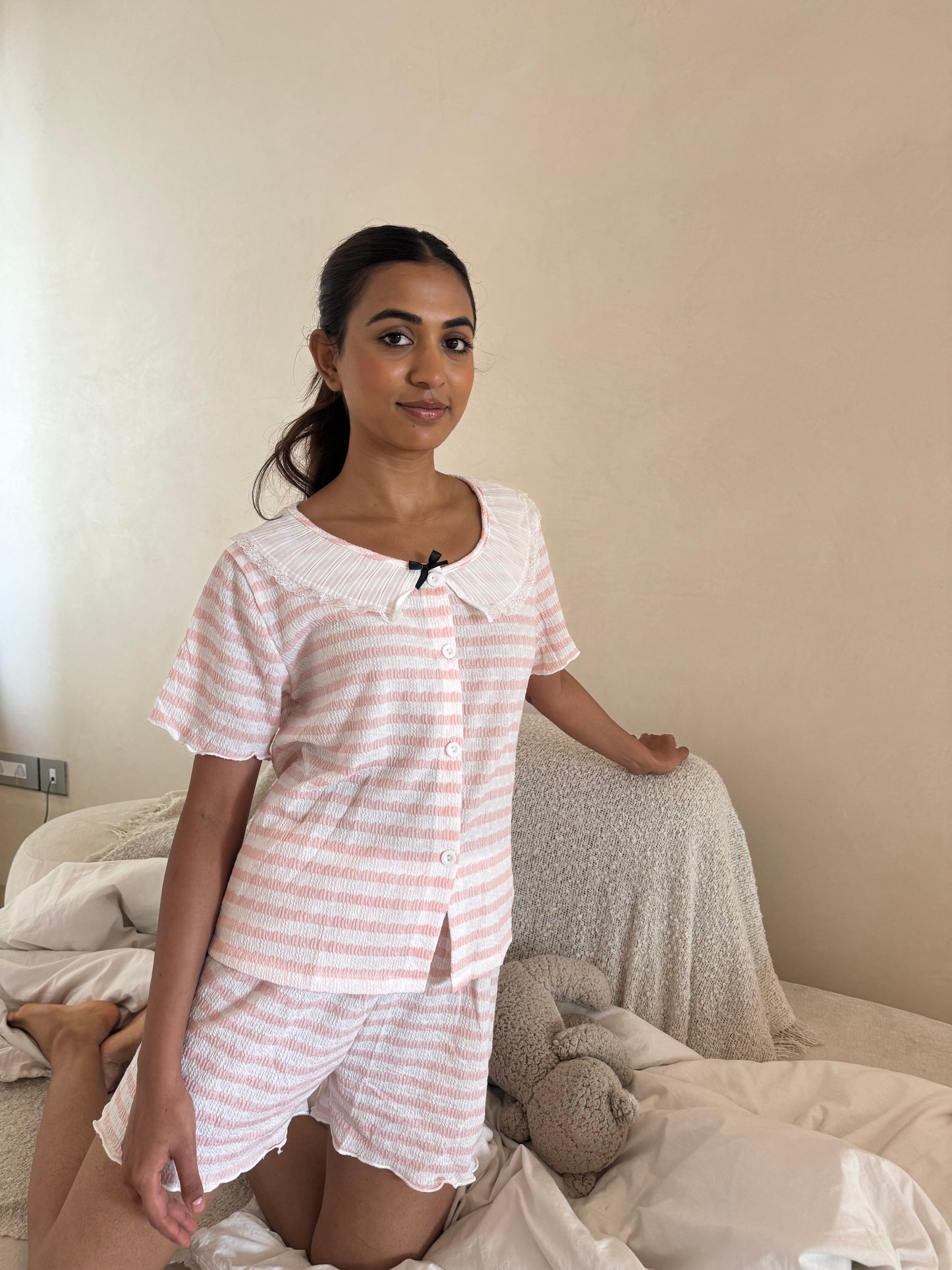 Kiara 3-Piece Sleepwear (Top, Shorts & Pants)