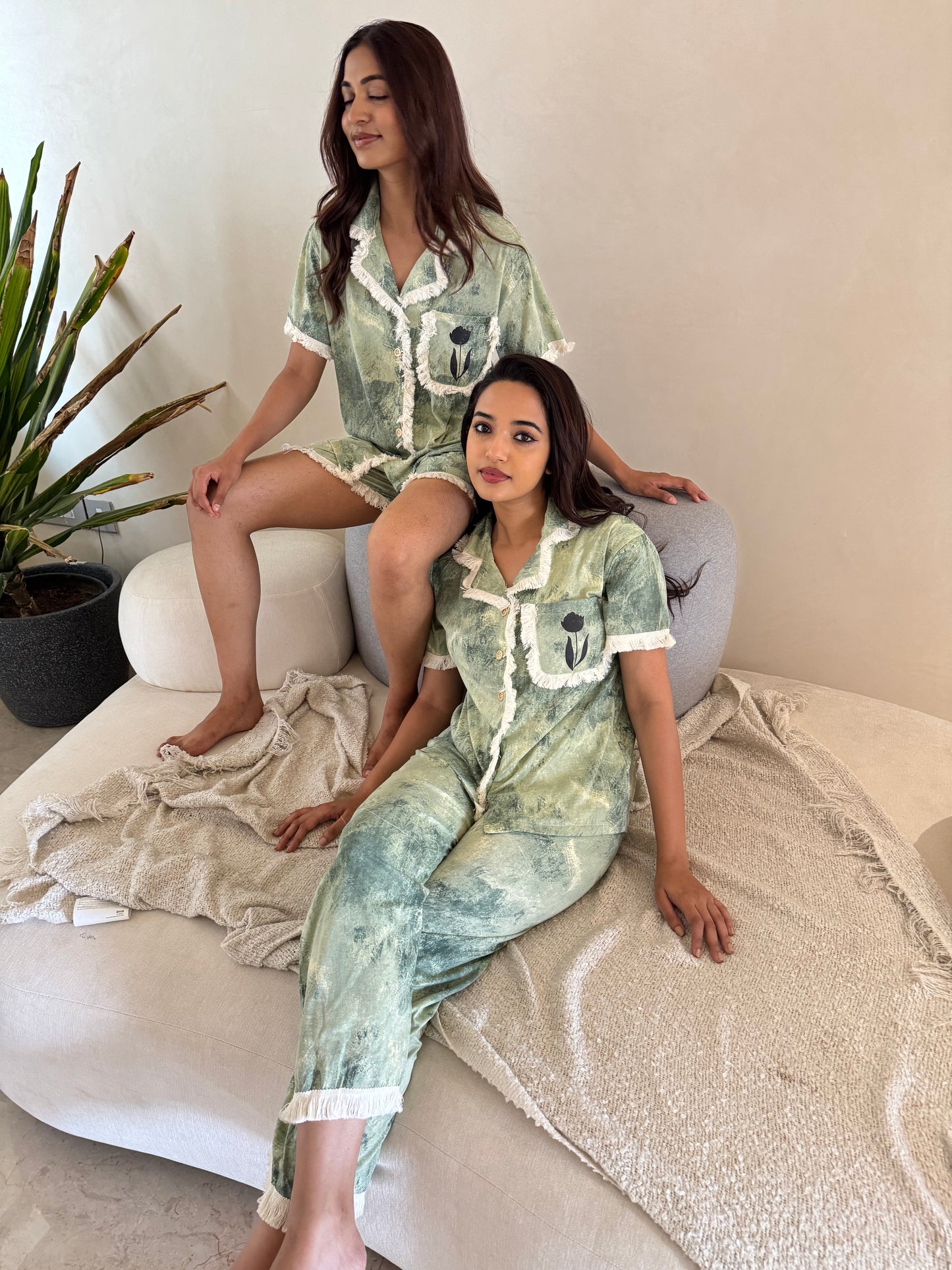 Odessa 3 piece Cotton Sleepwear