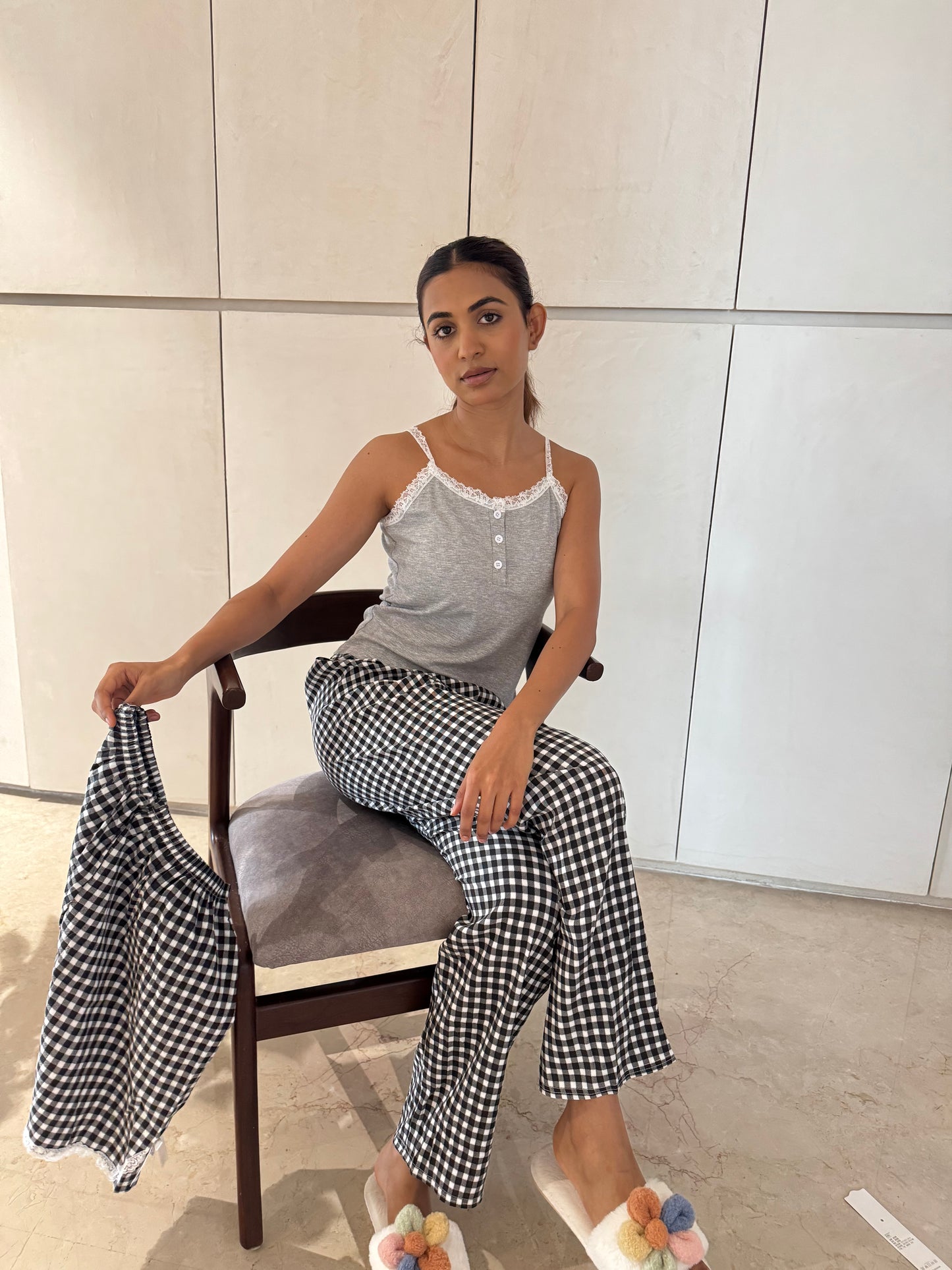 Evie Padded 3-Piece Sleepwear (Top, Shorts & Pants)