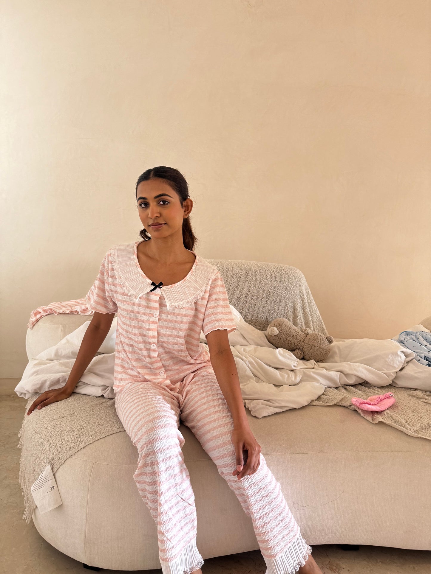Kiara 3-Piece Sleepwear (Top, Shorts & Pants)