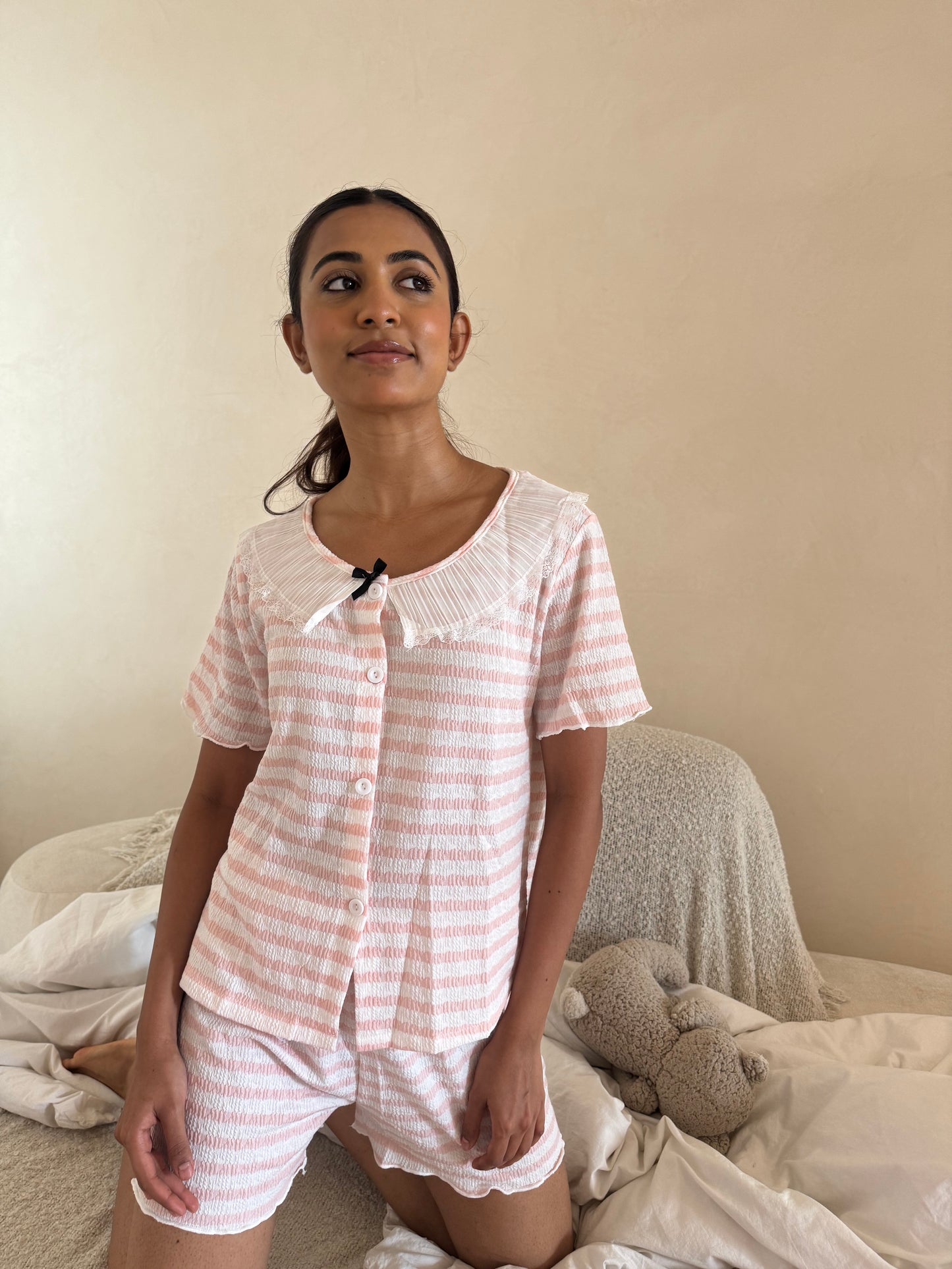 Kiara 3-Piece Sleepwear (Top, Shorts & Pants)