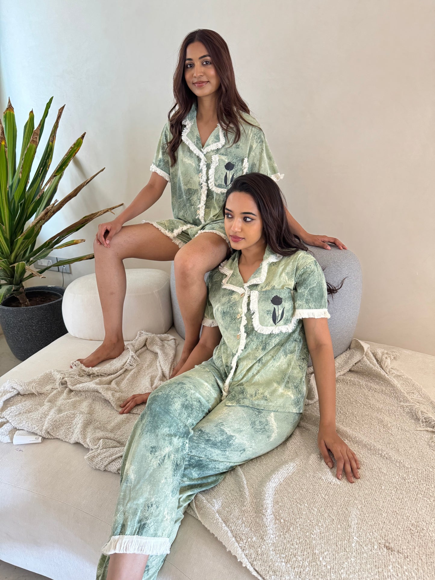 Odessa 3 piece Cotton Sleepwear