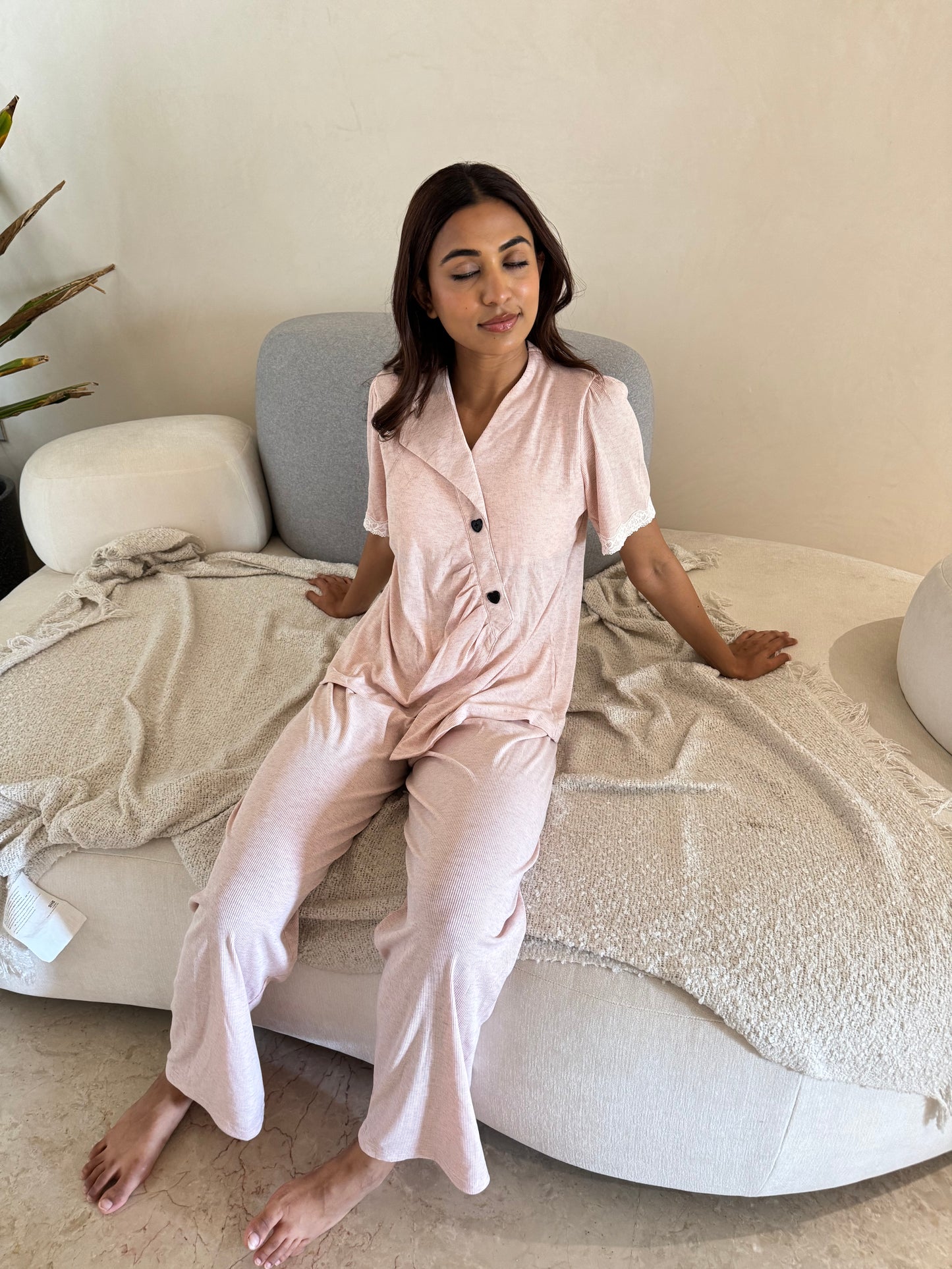 Briony Padded 3- Piece Sleepwear (Pants, Shorts & Top)