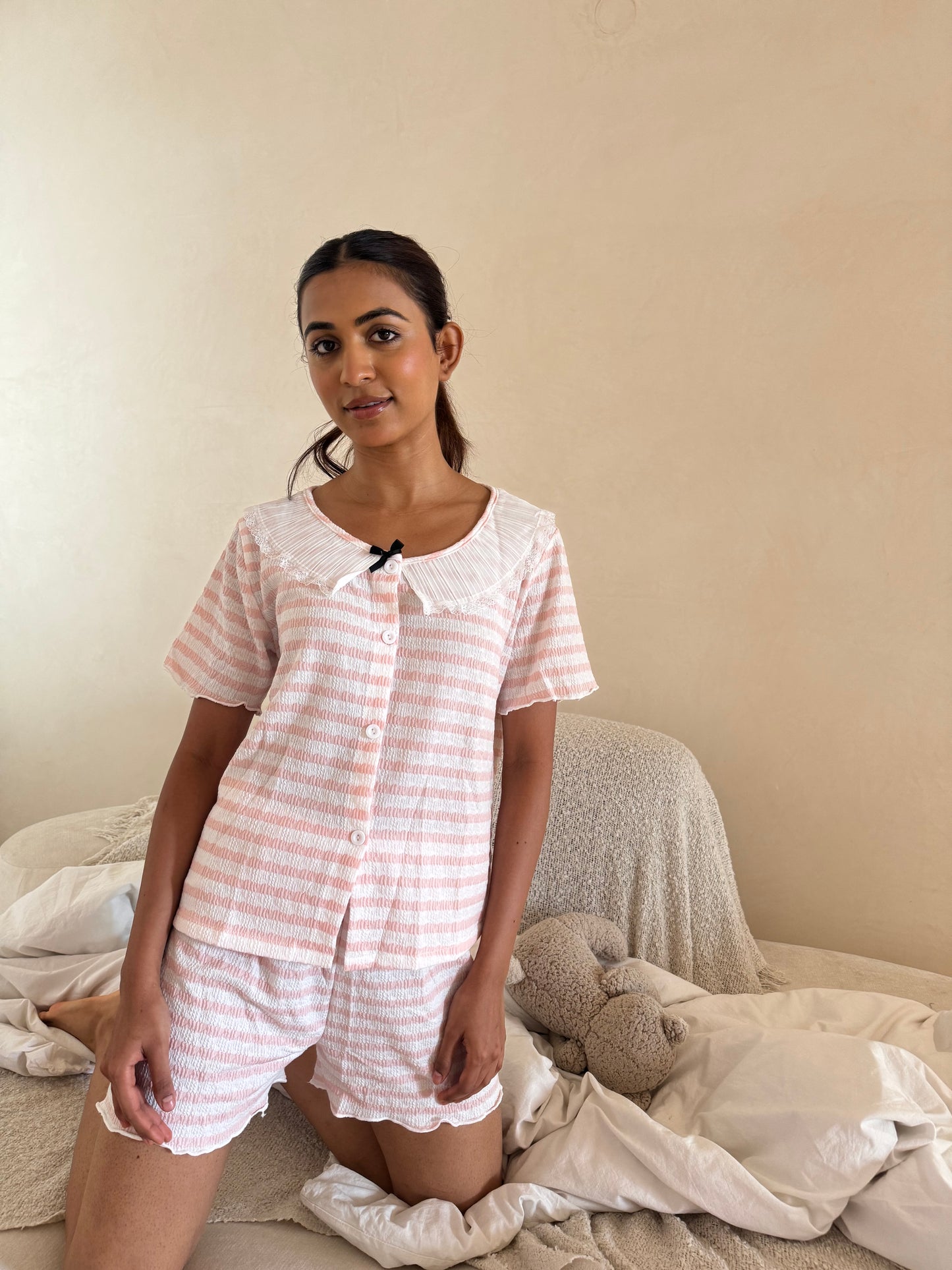 Kiara 3-Piece Sleepwear (Top, Shorts & Pants)