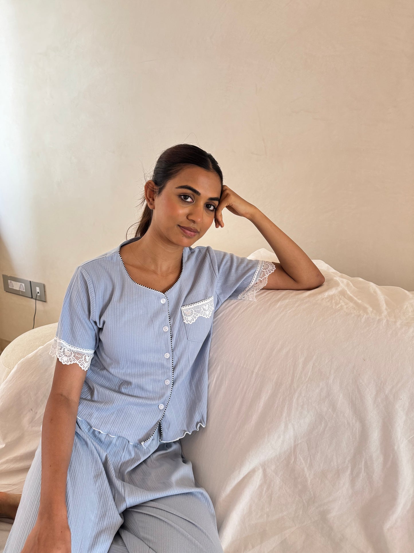 Lumi Padded 3-Piece Sleepwear (Top, Shorts & Pants)