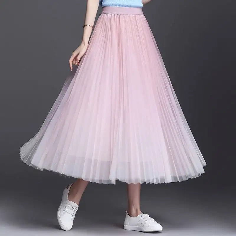 Luna pleated Mesh skirt