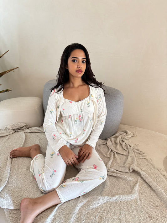 Lyra 3- Piece Padded  Sleepwear