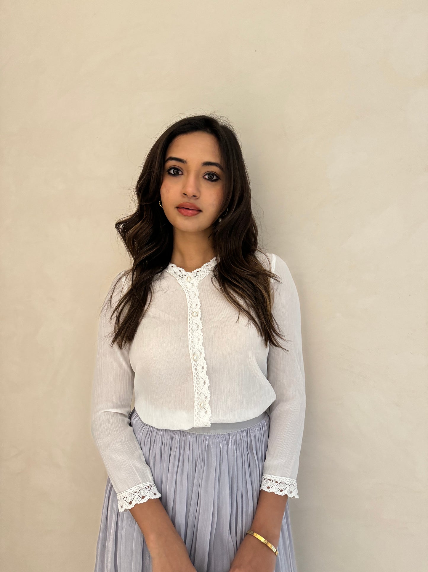 Halo Pearl Lace Shirt