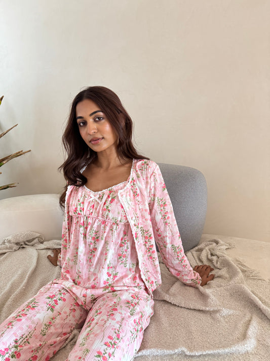 Calista 3- Piece Padded Sleepwear