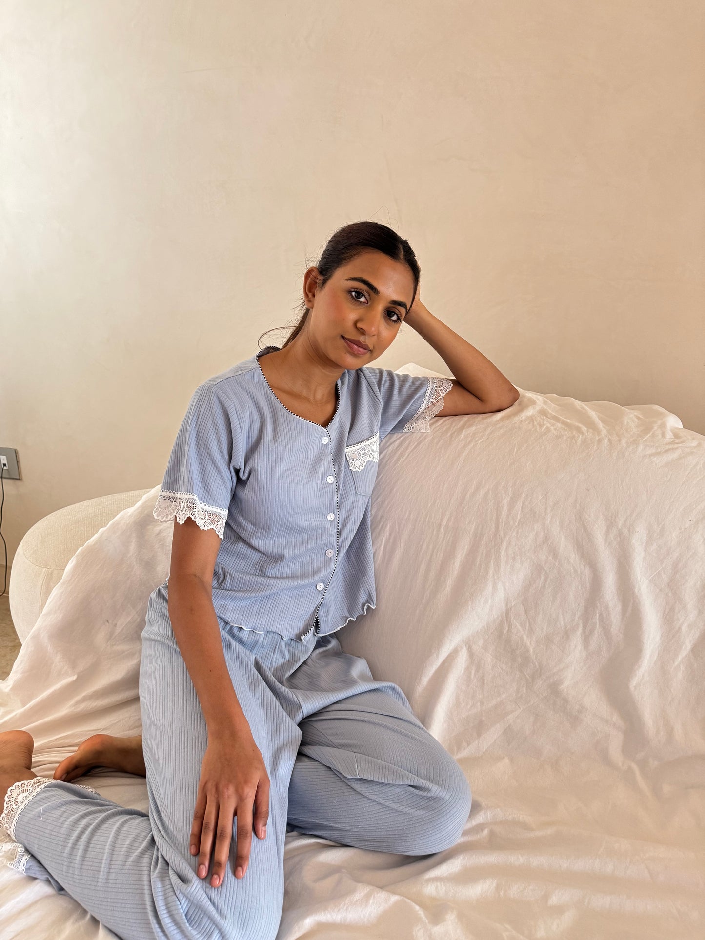 Lumi Padded 3-Piece Sleepwear (Top, Shorts & Pants)