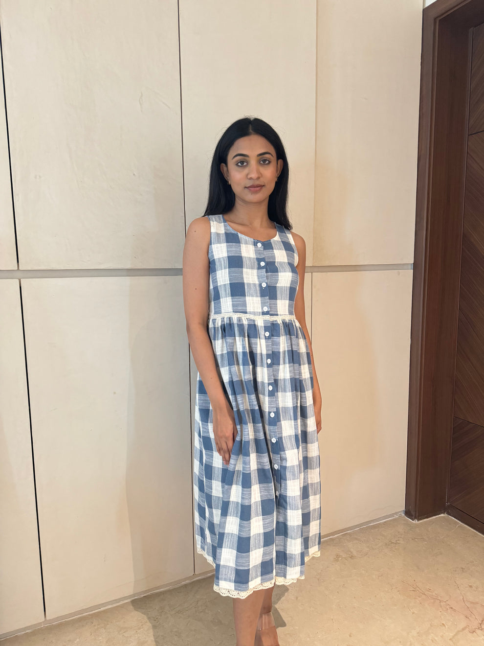 Betsy blue checkered dress – loveandseam.com
