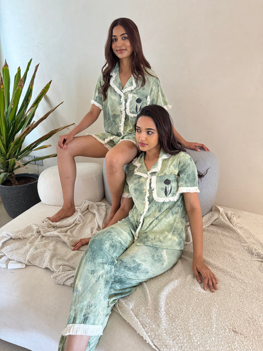 Odessa 3 piece Cotton Sleepwear