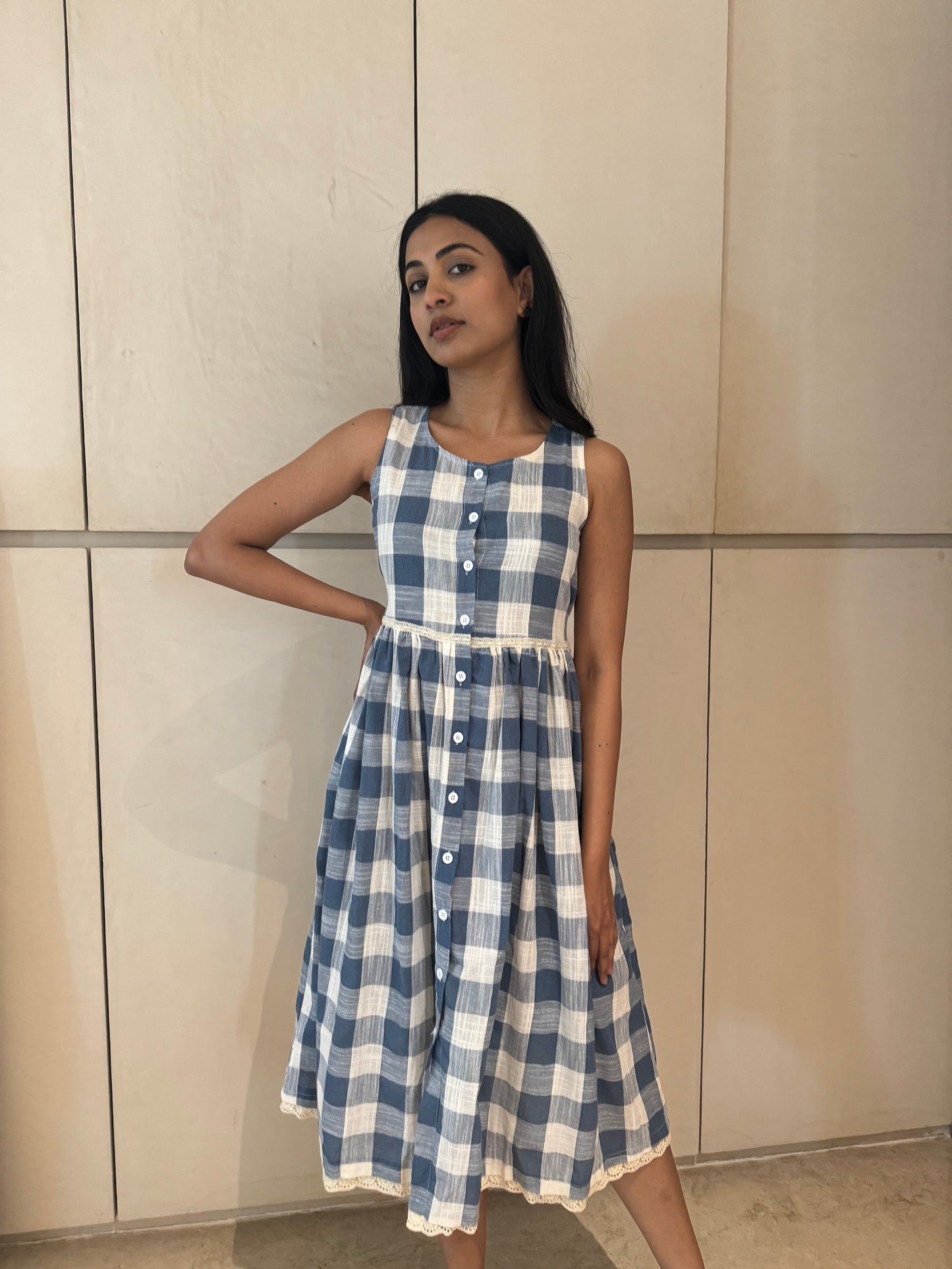 Betsy blue checkered dress