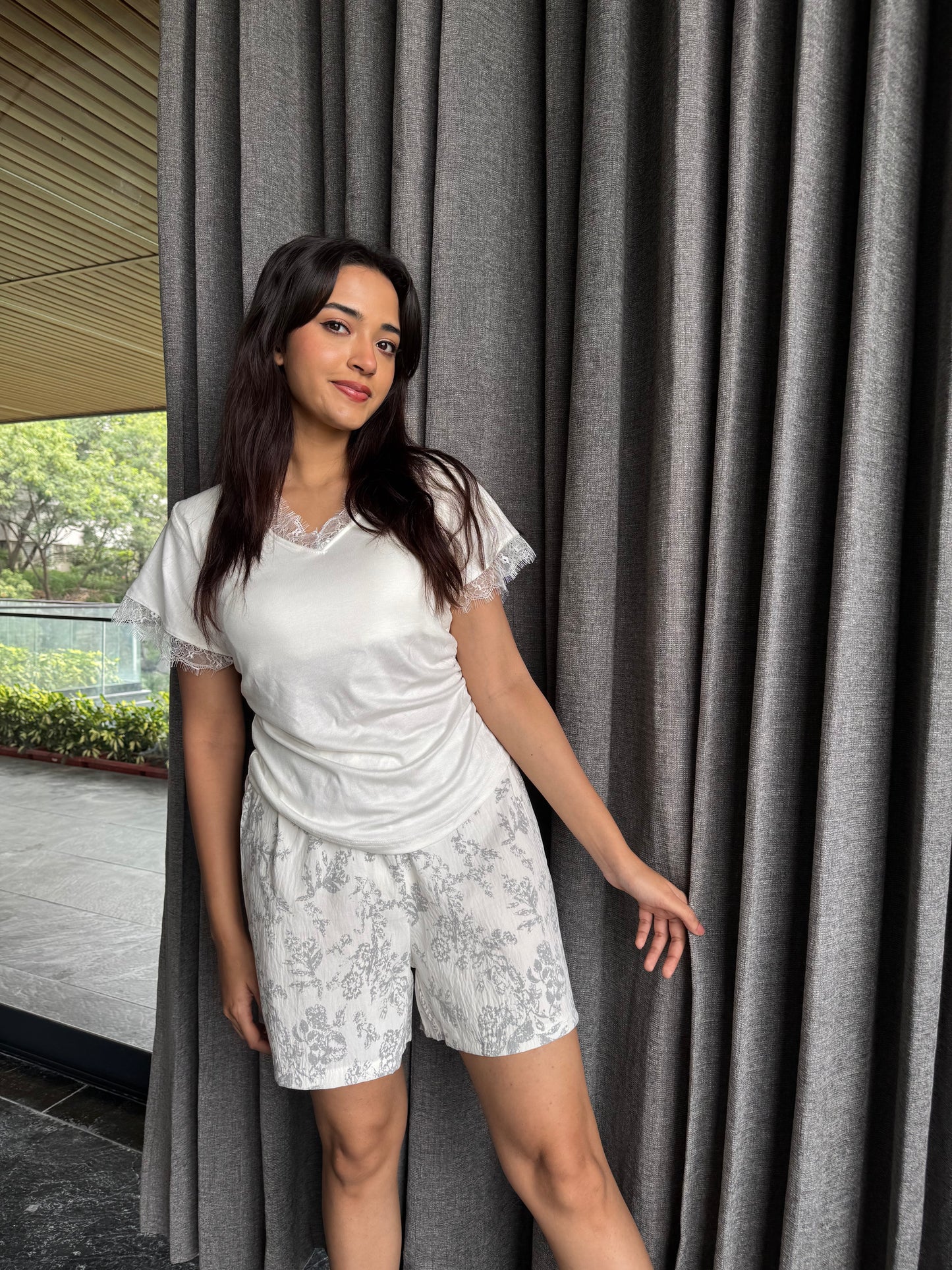 Rabia Padded 3-piece Sleepwear (Top, Shorts & pants)